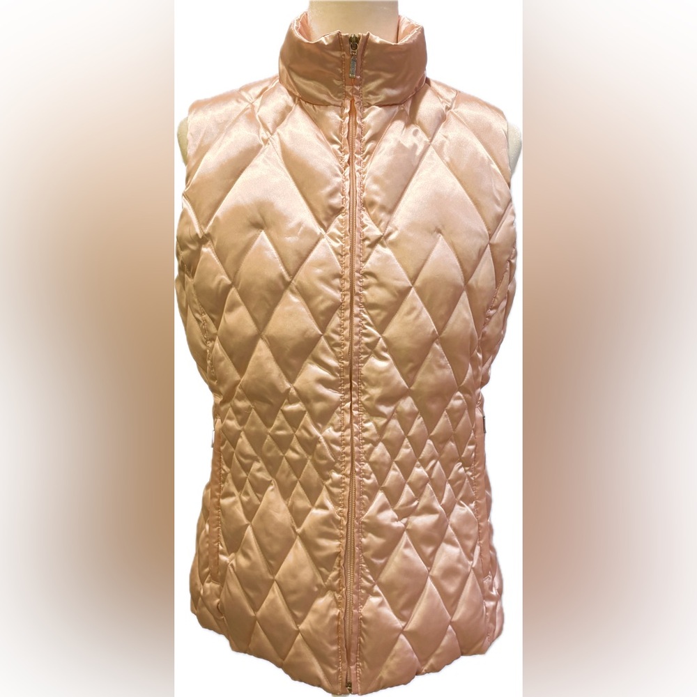 Land's End Quilted Pink Puffer Vest - Size Medium